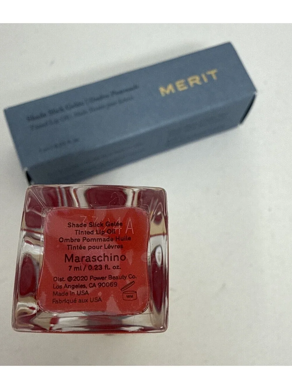 NEW IN BOX Merit Tinted Lip Oil - Maraschino Red Shade Slick Gelee  CJ 200
